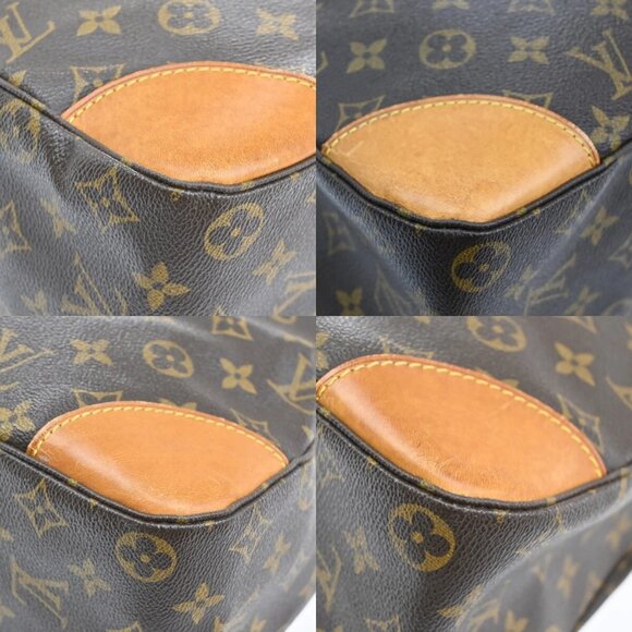 LOUIS VUITTON Boulogne 35 Shoulder Bag Monogram Leather Brown